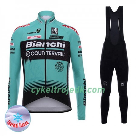 Cykeltøj Langærmet Vinter + Bib Cykelbukser 2017 Bianchi Countervail N001